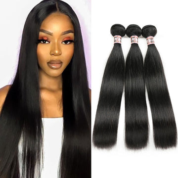Ali Annabelle Peruvian Remy Straight Human Hair Bundles Extensions